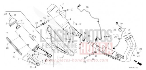 EXHAUST MUFFLER CBR500RAR de 2024